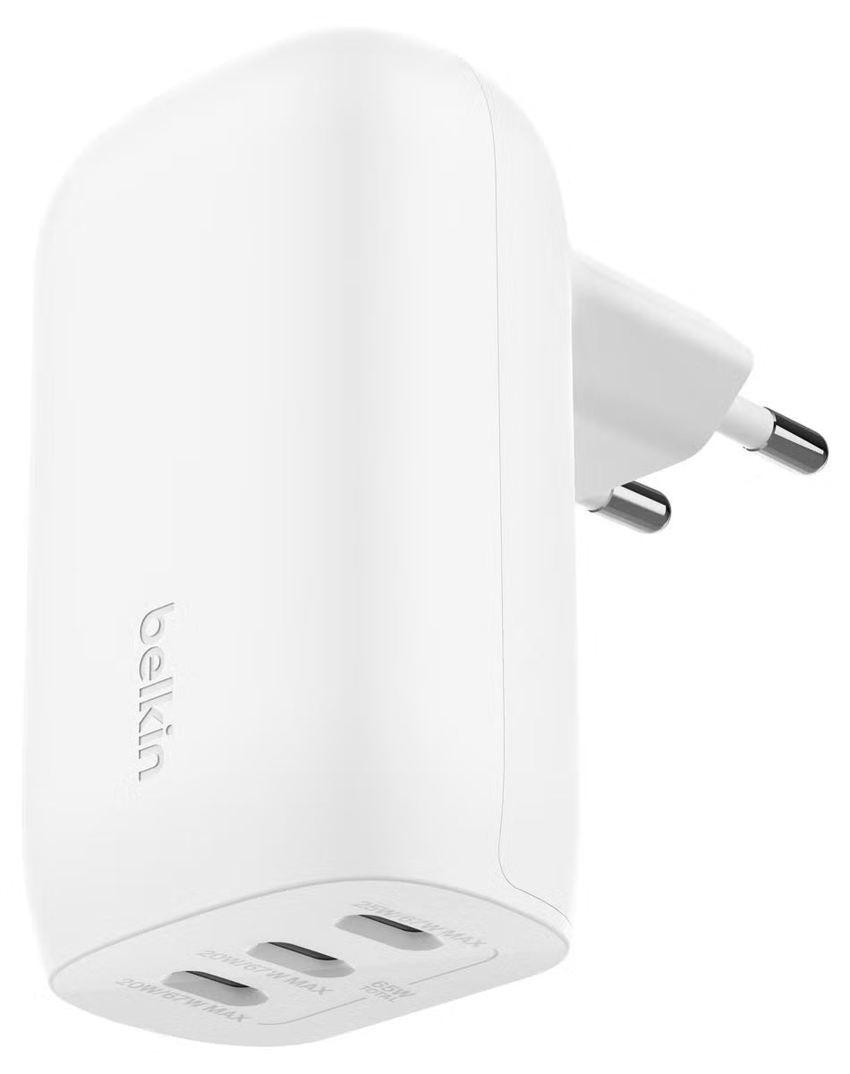 Belkin BoostCharge snabbladdare USB-C 67W, 3 portar