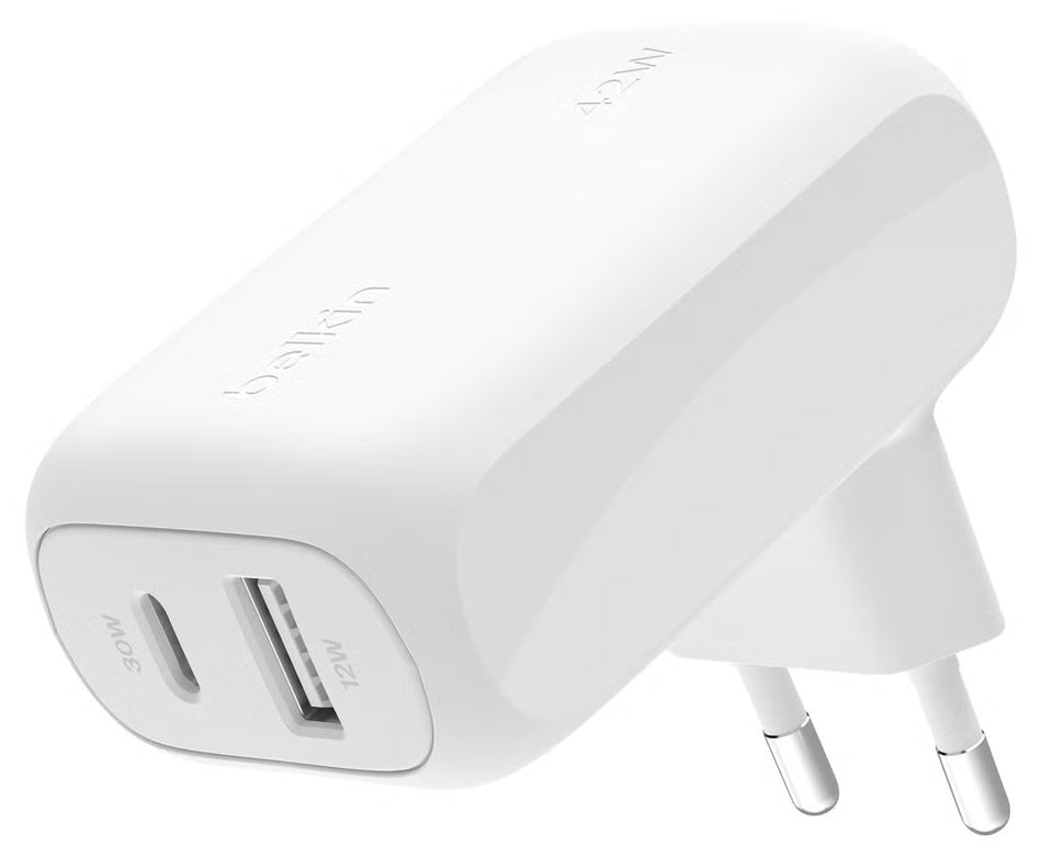 Belkin BoostCharge snabbladdare USB-C/USB-A, 42 W