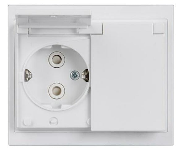 ABB VÄGGUTTAG 2-VÄGS MJ VIT IP44