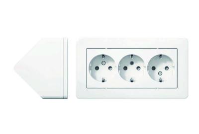 Schneider CORNER BOX WITH 3-WAY SOCKET BP WHITE EXXACT