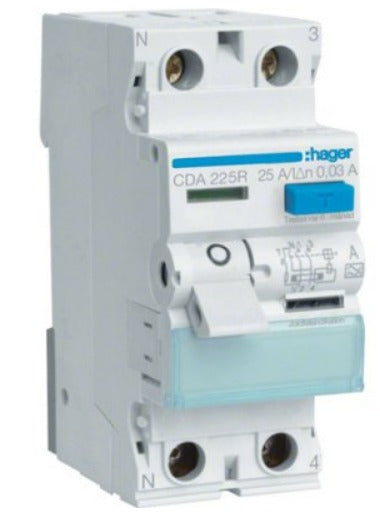 Hager Jordfelsbrytare CDA med skruvanslutning