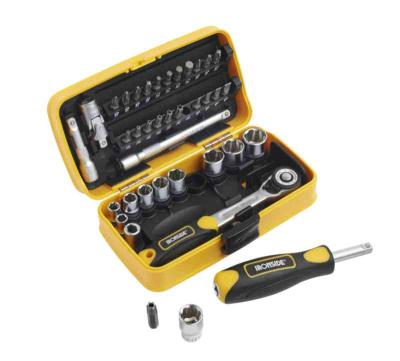 SOCKET WRENCH SET IRONSIDE FL.DR 1/4" COMPACT 38 PARTS