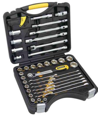 Socket wrench set Ironside inch 1/2", 49 pieces