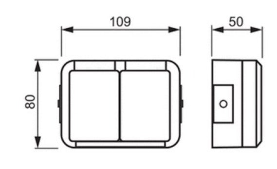 Jussi 2-way IP55 grounded