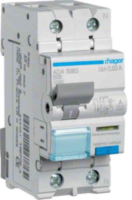 HAGER Personskyddsautomat - 10kA - Karakteristik C