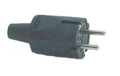 Plugs with rubber earthing. With break protection, IP44