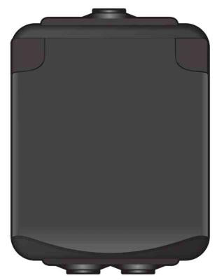 Norwesco WALL SOCKET ENCLOSURED 1-WAY AquaBest IP44 Black