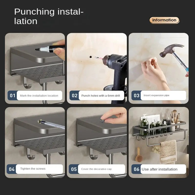 Väggmonterad Köksförvaringshylla