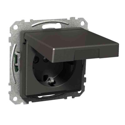 Schneider Wall socket 1-way socket insert 1-way earthed with cover Exxact