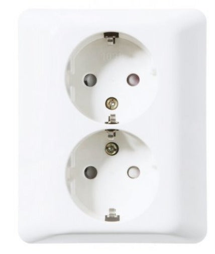 Wall outlet Elko RS screw 2-way pure white