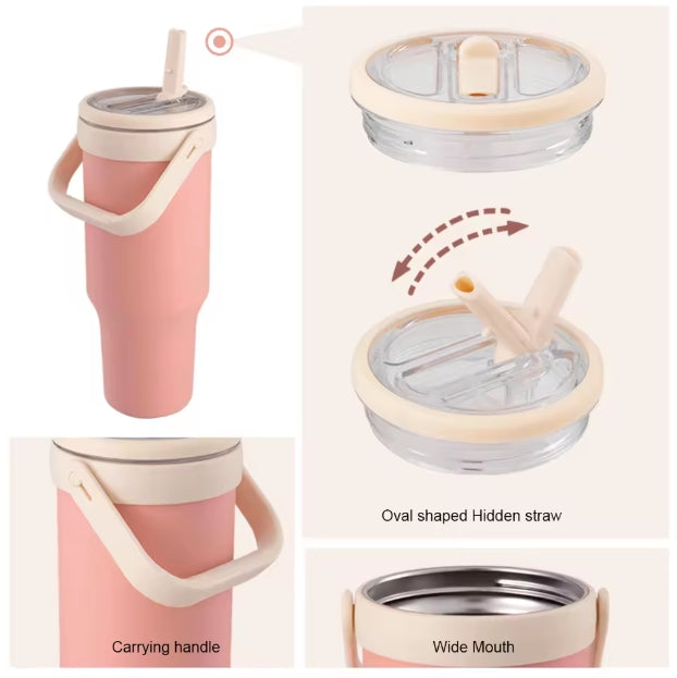 40 oz vakuumisolerad mugg med handtag